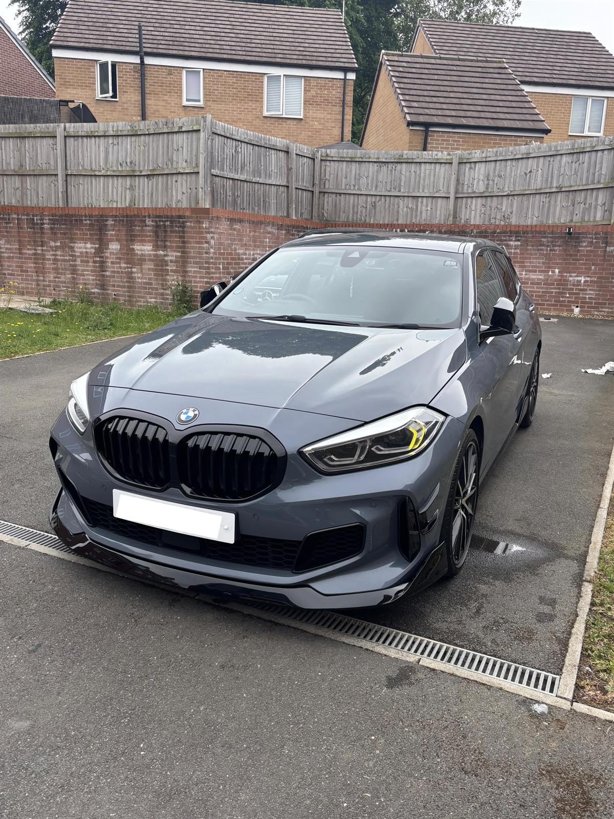A customer's BMW 1 Series M Sport, freshly detailed on their own driveway